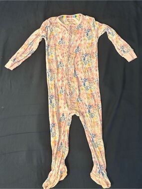 Magnetic Me Pink Floral Footed One-Piece Pajama